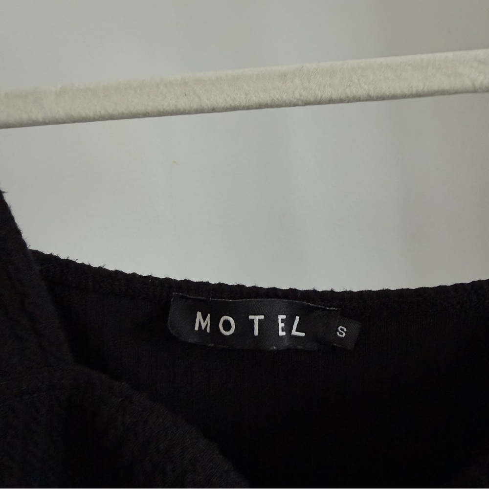 Motel Bodycon Dress In Rib Black - Picture 3 of 3